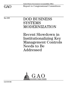 GAO DOD BUSINESS SYSTEMS MODERNIZATION