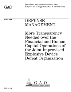 GAO DEFENSE MANAGEMENT More Transparency