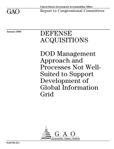 GAO DEFENSE ACQUISITIONS DOD Management