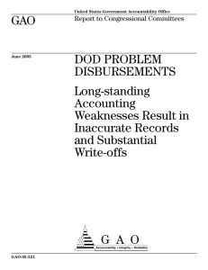 GAO DOD PROBLEM DISBURSEMENTS Long-standing