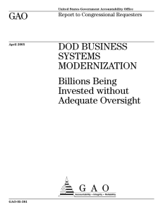 a GAO DOD BUSINESS SYSTEMS