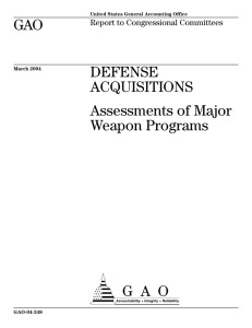 a GAO DEFENSE ACQUISITIONS