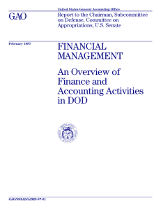GAO FINANCIAL MANAGEMENT An Overview of
