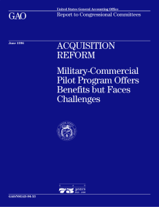 GAO ACQUISITION REFORM Military-Commercial