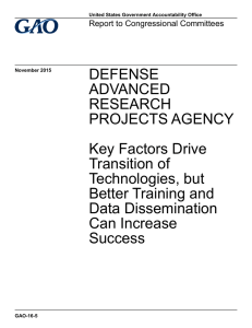 DEFENSE ADVANCED RESEARCH PROJECTS AGENCY