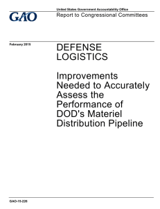 DEFENSE LOGISTICS Improvements Needed to Accurately