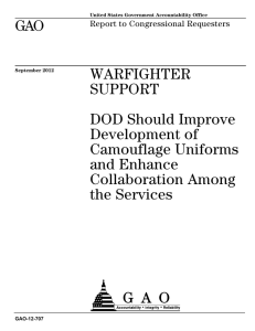 GAO WARFIGHTER SUPPORT DOD Should Improve