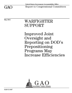 GAO WARFIGHTER SUPPORT Improved Joint