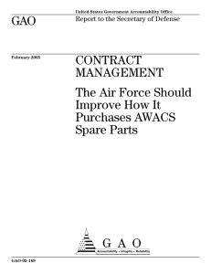 a GAO CONTRACT MANAGEMENT