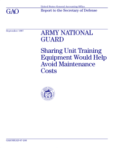 GAO ARMY NATIONAL GUARD Sharing Unit Training