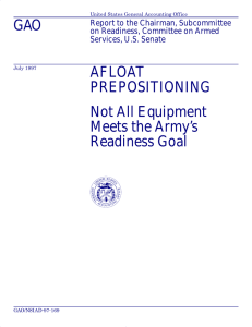 GAO AFLOAT PREPOSITIONING Not All Equipment