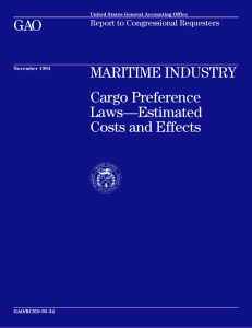 GAO MARITIME INDUSTRY Cargo Preference Laws—Estimated
