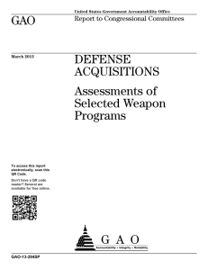 A GAO DEFENSE ACQUISITIONS