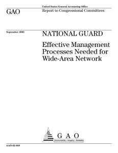 a GAO NATIONAL GUARD Effective Management