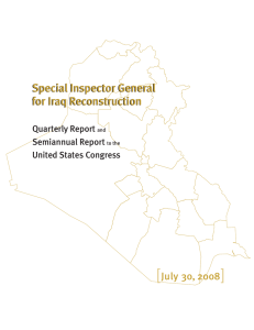 [ ] Special Inspector General for Iraq Reconstruction
