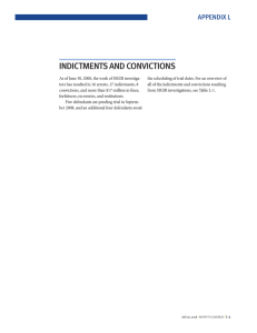 indictments And convictions Appendix L