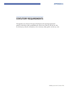 StAtutory requirementS Appendix A