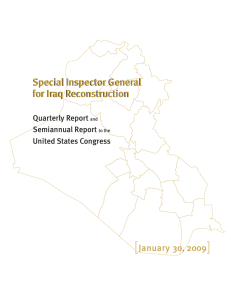 [ ] Special Inspector General for Iraq Reconstruction