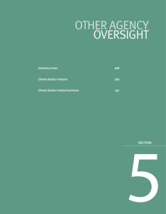 5 OTHER AGENCY OVERSIGHT section