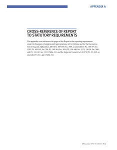 CrOSS-reFerenCe OF repOrT TO STATuTOry requiremenTS Appendix A
