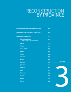 RECONSTRUCTION BY PROVINCE