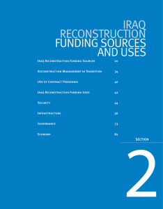 IRAQ RECONSTRUCTION FUNDING SOURCES AND USES