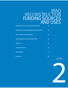 IRAQ RECONSTRUCTION FUNDING SOURCES AND USES