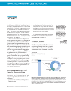 SECURITY RECONSTRUCTION FUNDING USES AND OUTCOMES