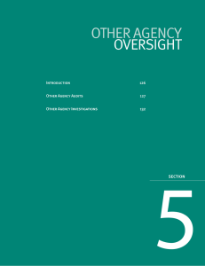5 OTHER AGENCY OVERSIGHT section