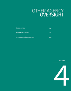 4 OTHER AGENCY OVERSIGHT section