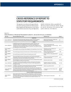 CROSS-REFERENCE OF REPORT TO STATUTORY REQUIREMENTS APPENDIX A