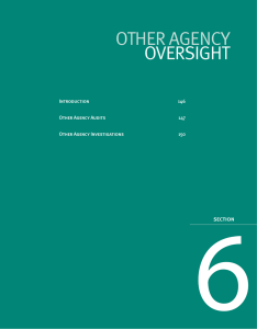 6 OTHER AGENCY OVERSIGHT section