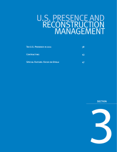 3 U.S. PRESENCE AND RECONSTRUCTION MANAGEMENT