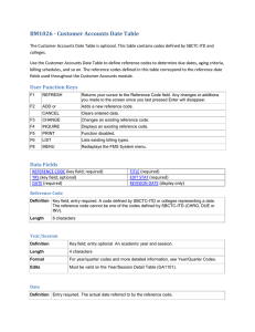 BM1026 - Customer Accounts Date Table