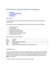 PS1037 Part B - Expense Transfers for an Employee Description