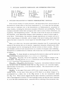 V. NUCLEAR  MAGNETIC  RESONANCE  AND  HYPERFINE  STRUCTURE R.  L.  Fork P.