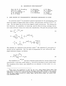 III. MICROWAVE  SPECTROSCOPY* R.  Huibonhoa