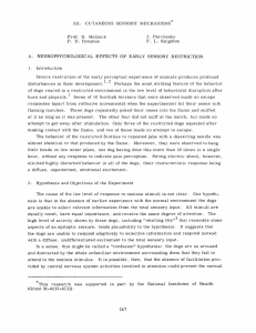 XX. CUTANEOUS  SENSORY  MECHANISMS Prof.  R.  Melzack