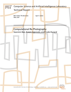 Computational Re-Photography Computer Science and Artificial Intelligence Laboratory Technical Report