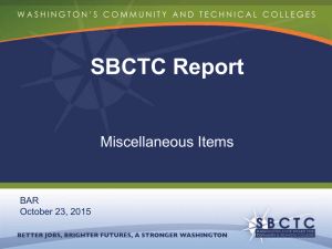 SBCTC Report Miscellaneous Items BAR October 23, 2015