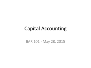 Capital Accounting BAR 101 - May 28, 2015