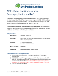 APIP - Cyber Liability Insurance Coverages, Limits, and FAQ