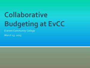 Collaborative Budgeting at EvCC Everett Community College March 13, 2015