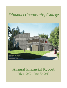 Edmonds Community College Annual Financial Report Meadowdale Hall Remodel