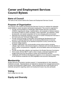 Career and Employment Services Council Bylaws Name of Council
