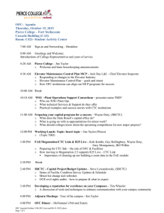OFC:  Agenda Thursday, October 15, 2015 Pierce College – Fort Steilacoom