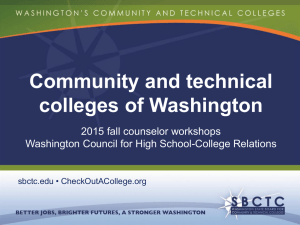 Community and technical colleges of Washington 2015 fall counselor workshops