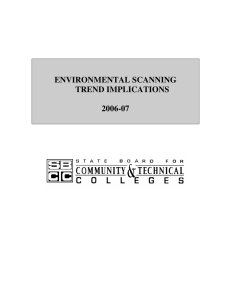 ENVIRONMENTAL SCANNING TREND IMPLICATIONS  2006-07