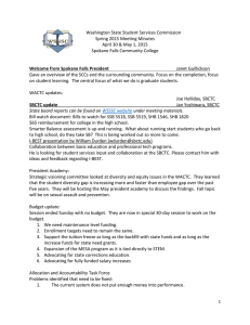 Washington State Student Services Commission Spring 2015 Meeting Minutes