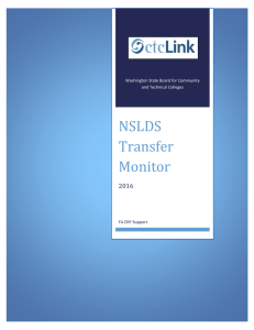 NSLDS Transfer Monitor 2016